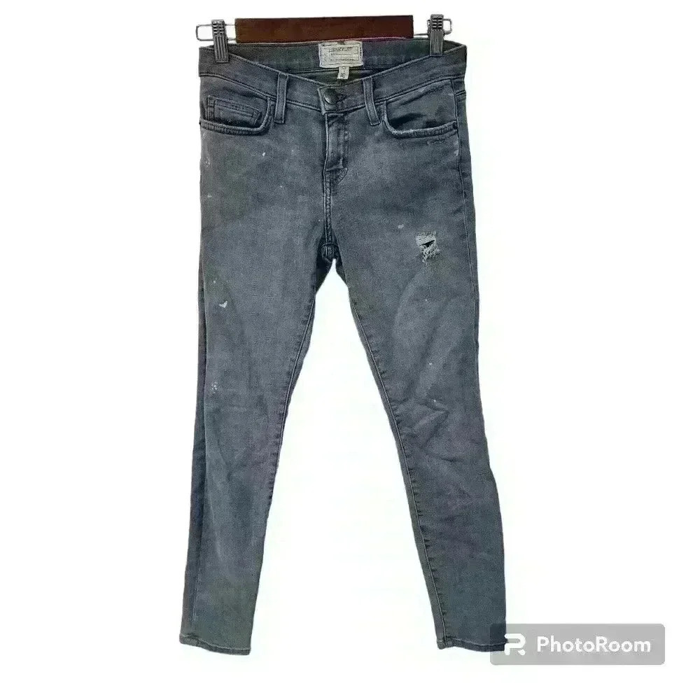 P5051 current Elliot paint splatter / ripped jeans size 26/0
